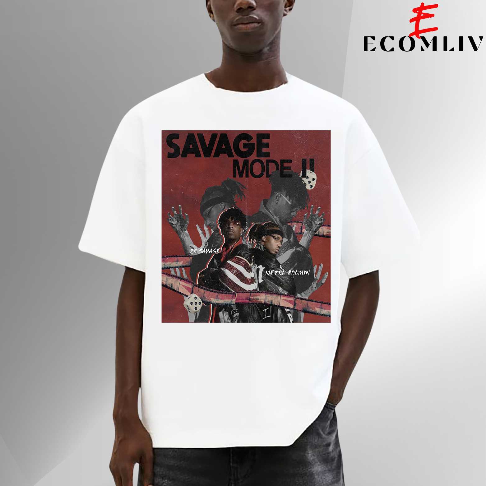 Retro Streetwear 21 Savage T-Shirt, Vintage Hip Hop Tee